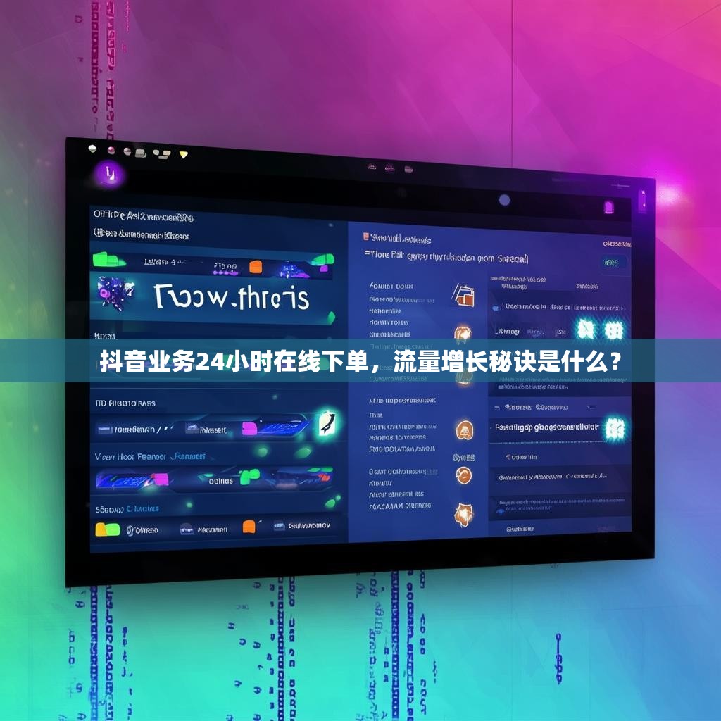 抖音业务24小时<strong><mark>在线下单</mark></strong>，流量增长秘诀是什么？