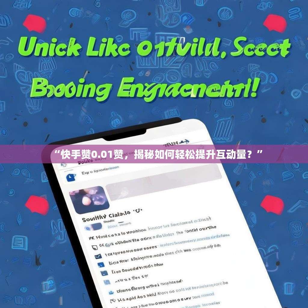 “<strong><mark>快手</mark></strong>赞0.01赞，揭秘如何轻松提升互动量？”