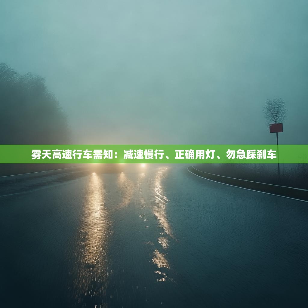 雾天高速行车需知:减速慢行、正确用灯、勿急踩刹车