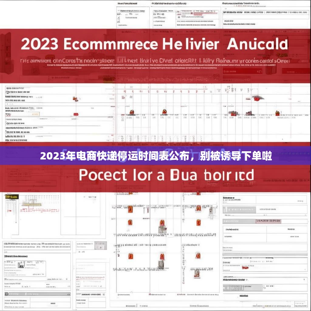 2023年电商快递停运时间表公布,别被诱导下单啦