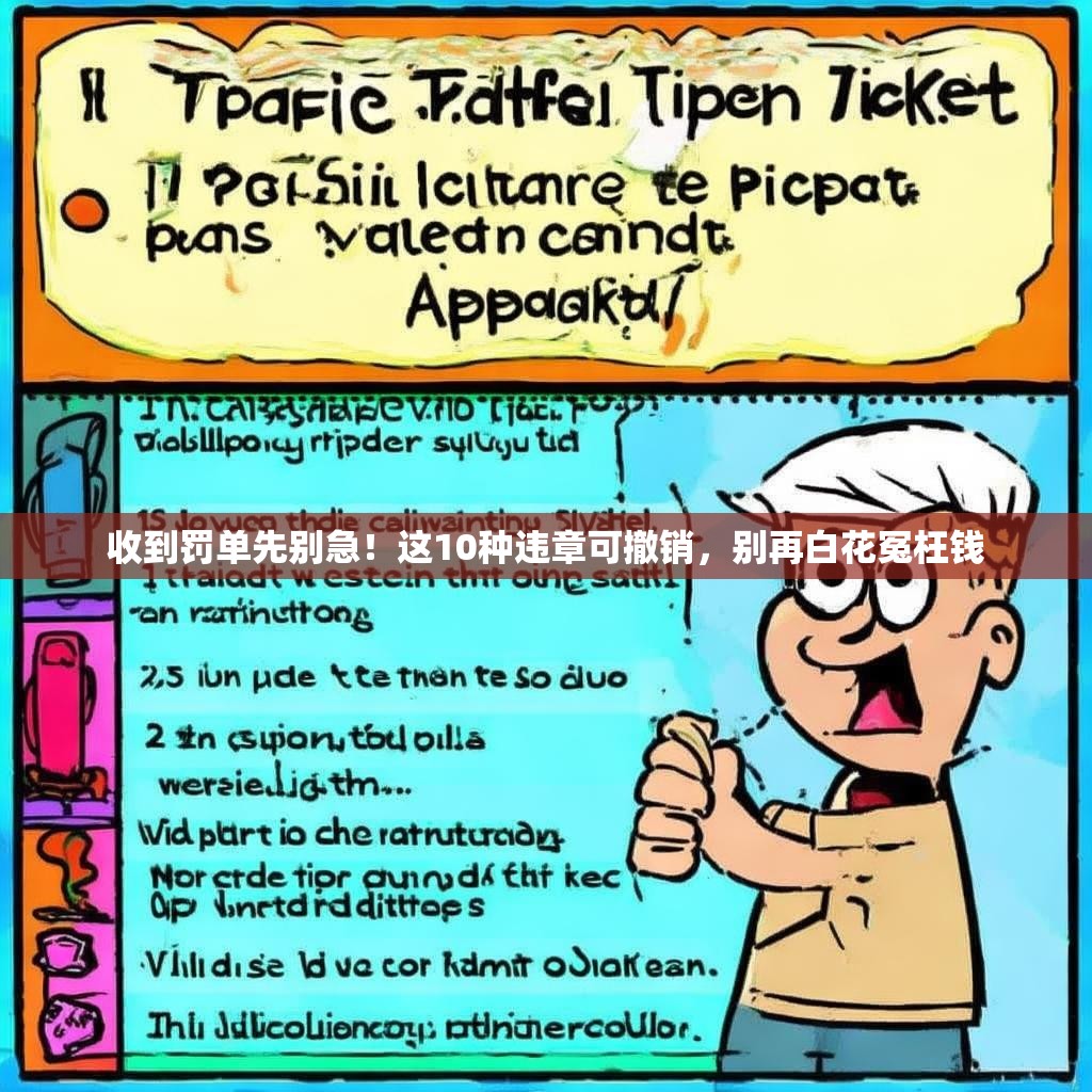 收到罚单先别急！这10种违章可撤销，别再白花冤枉钱