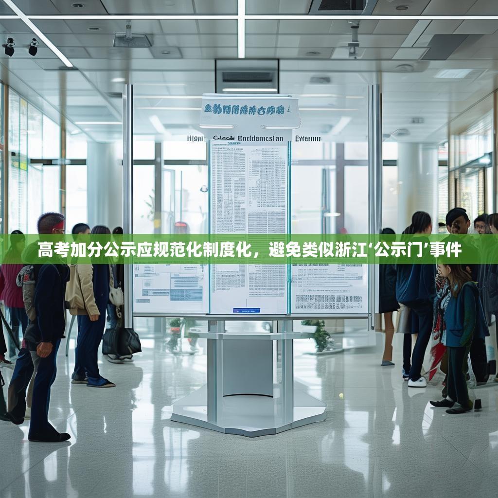 高考加分公示应规范化制度化,避免类似浙江‘公示门’事件