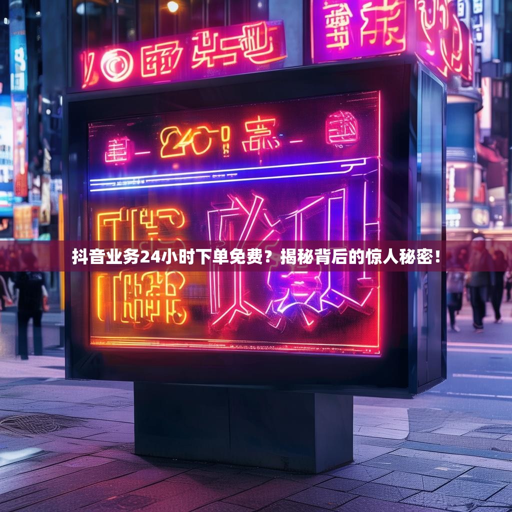 抖音业务24小时下单免费？揭秘背后的惊人秘密！