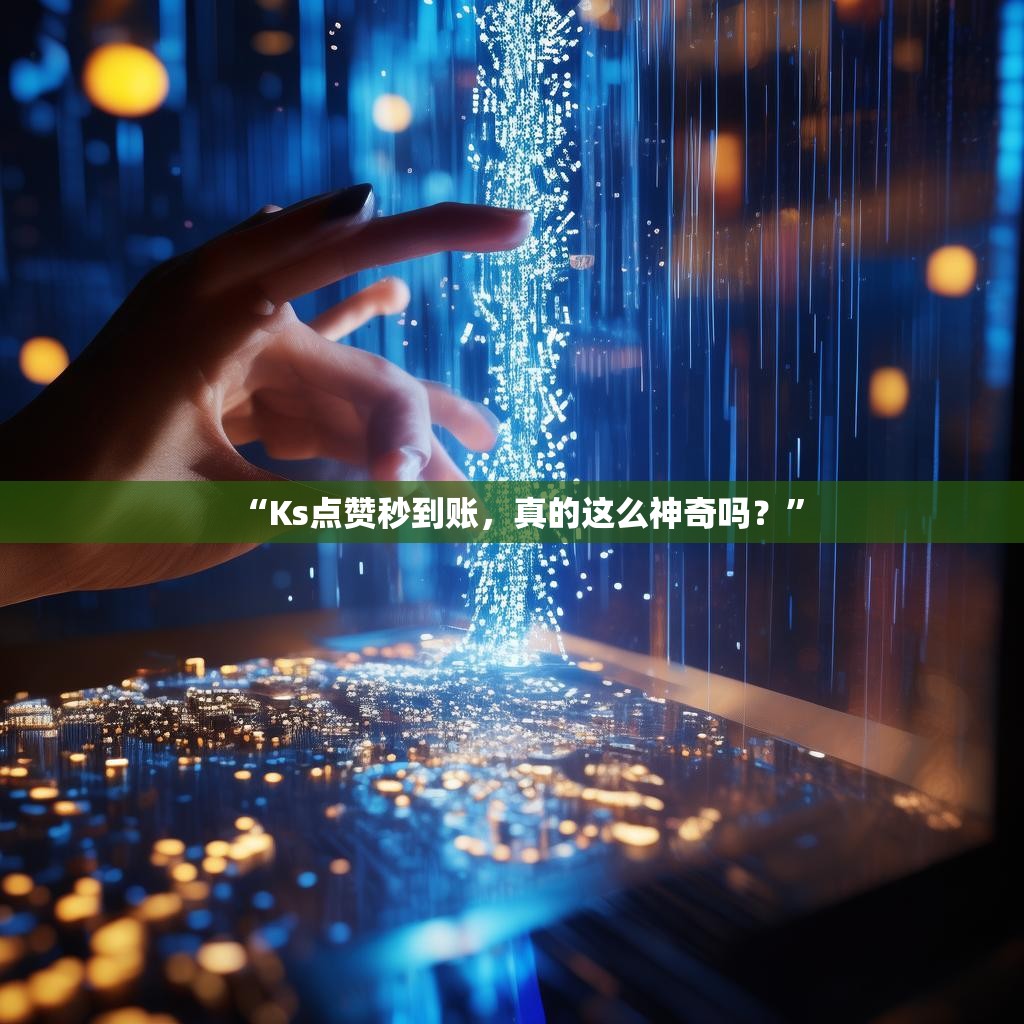 “Ks点赞秒到账,真的这么神奇吗?”