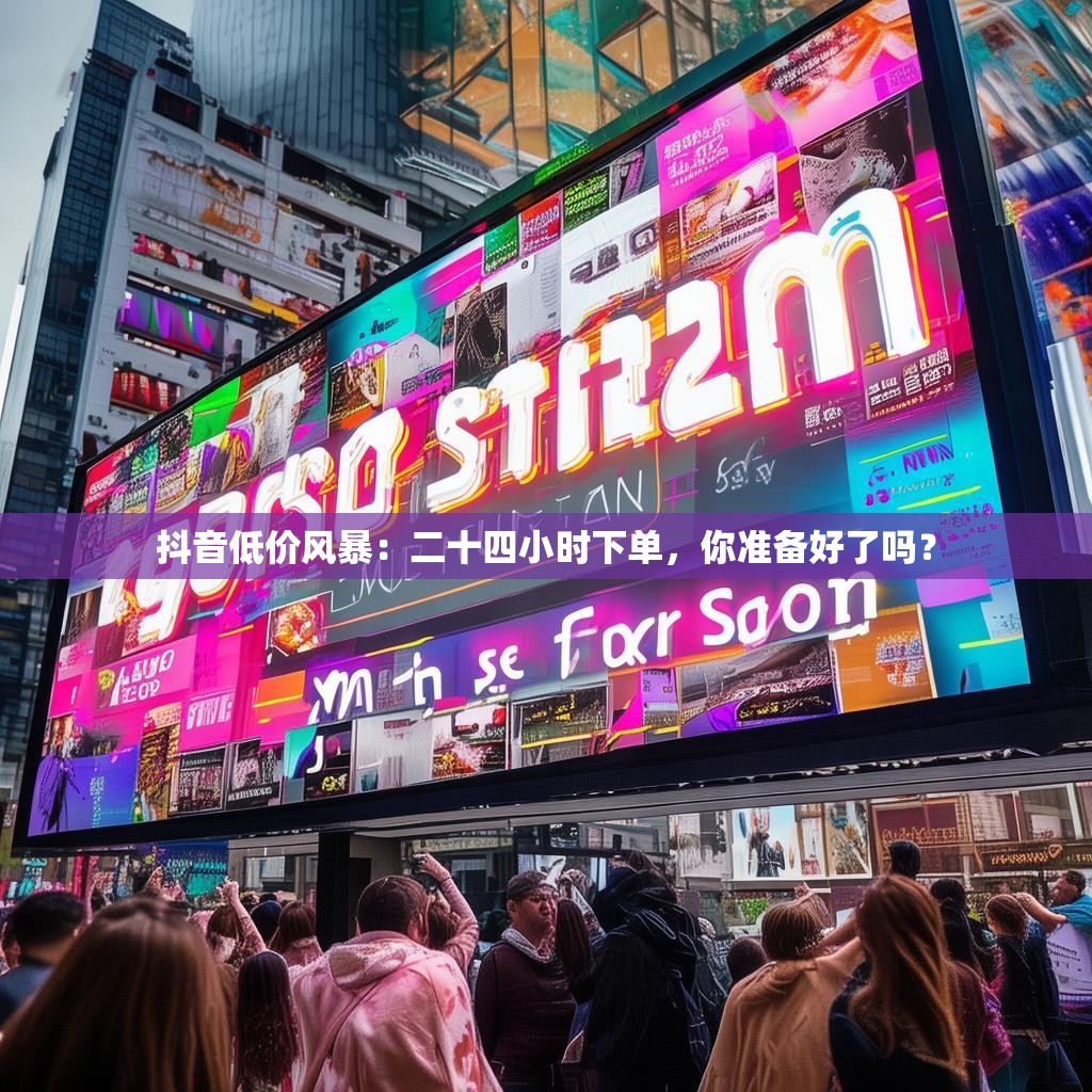 详细阅读:抖音低价风暴:二十四小时下单,你准备好了吗? 抖音低价风暴:二十四小时下单,你准备好了吗?