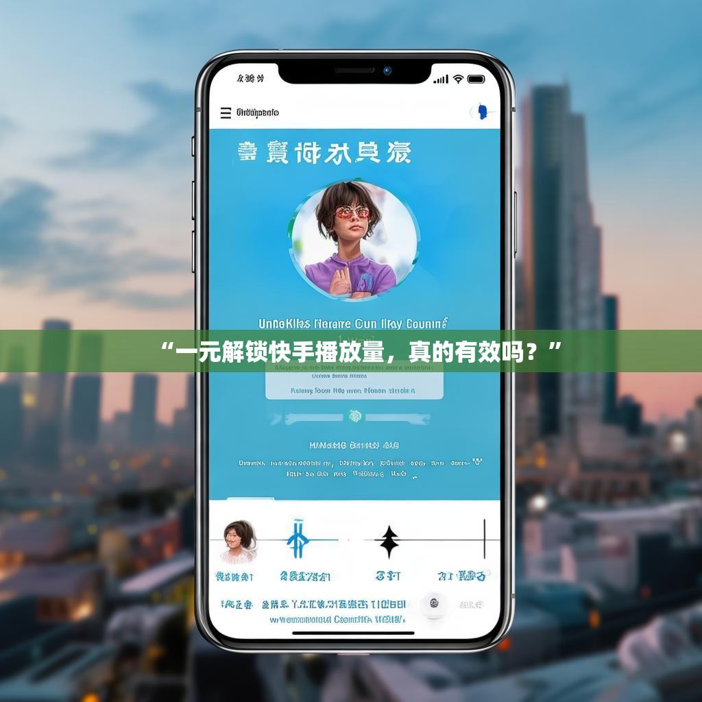 “一元解锁快手播放量,真的有效吗?”