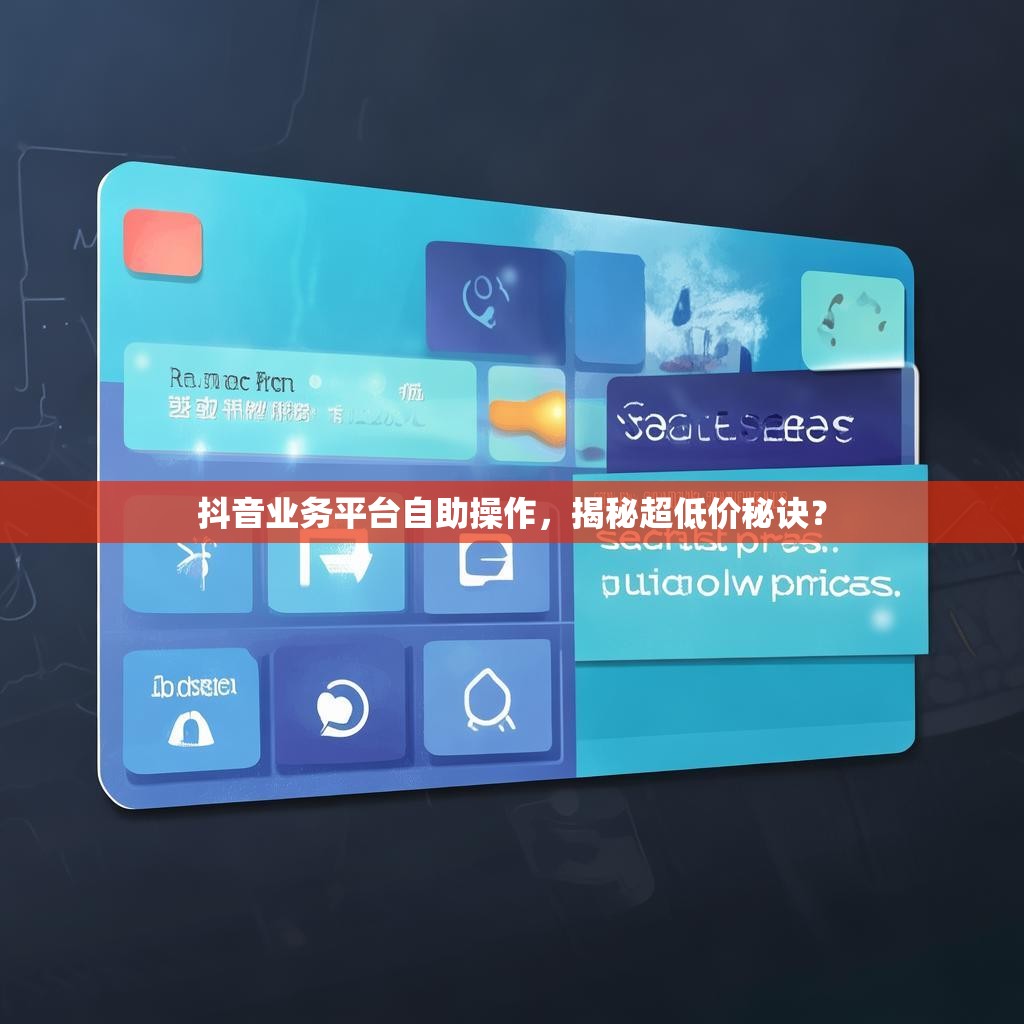 抖音业务平台自助操作，揭秘超低价秘诀？