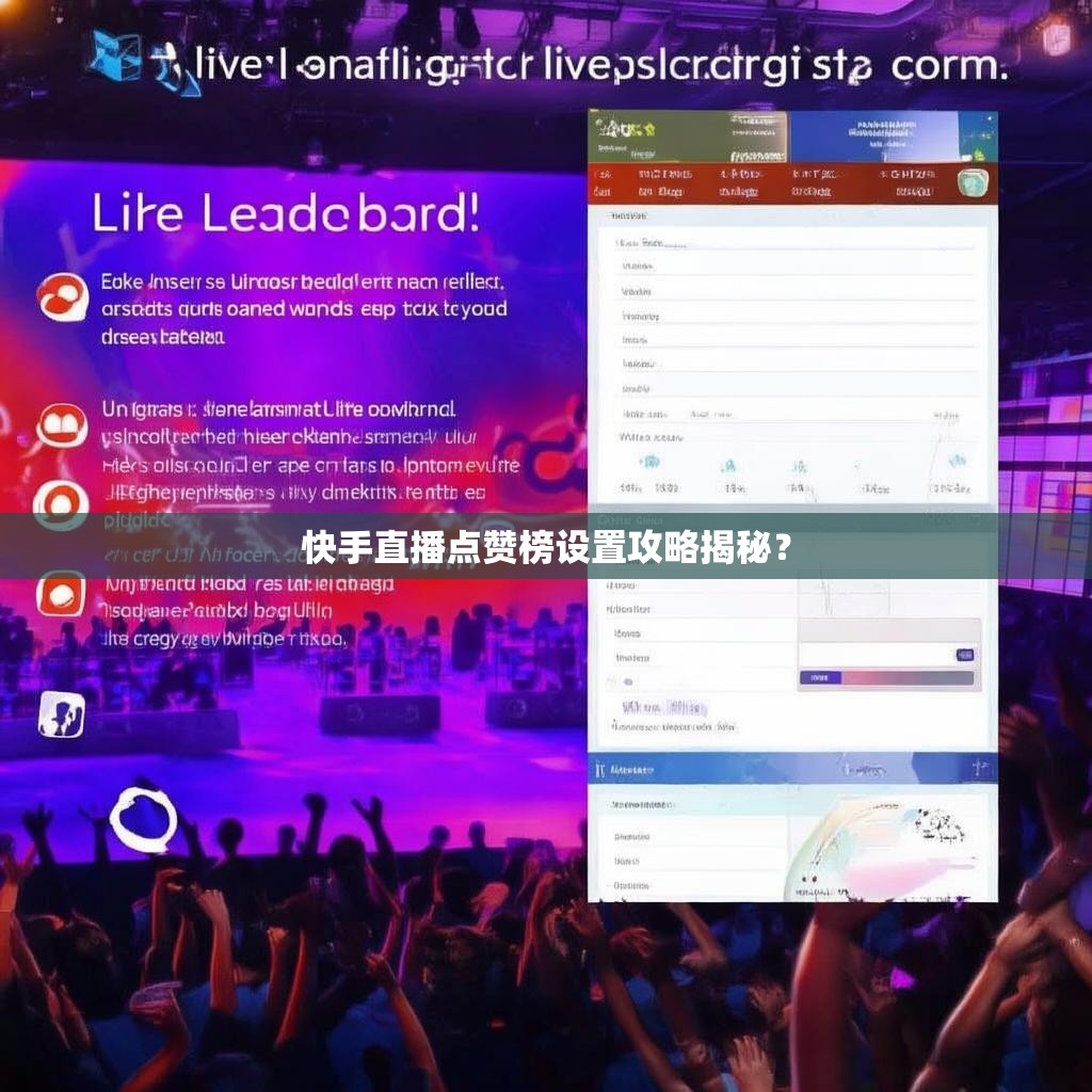 快手直播点赞榜设置攻略揭秘？