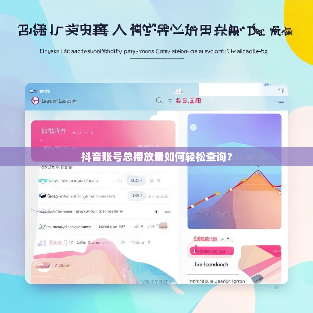 抖音账号总播放量如何轻松查询？